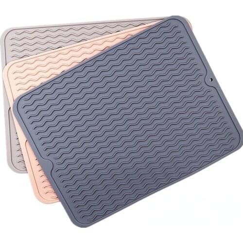 Large Multifuctional Silicone Protection Drying Mat Heat Insulation Holder Dish Cup Draining Pad Table Placemat Tray Kitchenware