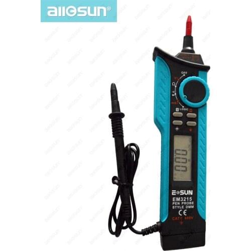 Digital Multimeter CAT II 250V DMM Pen Type Maximum Auto Range TTL Logic Level Meter Sensitive Electric Test All Sun EM3215