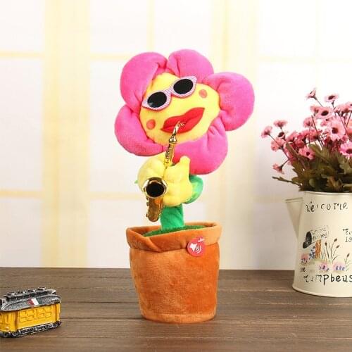 Baby Musical Toy Educational Child Toy Bluetooth Plush Sunflower Singing Dancing Lovely Interesting Blow Sachs Enchanting Flower