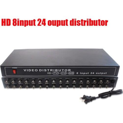HD BNC Video Distributor Amplifier AHD TVI CVI HD 8CH To 24CH Splitter For CCTV Security Camera DVR System