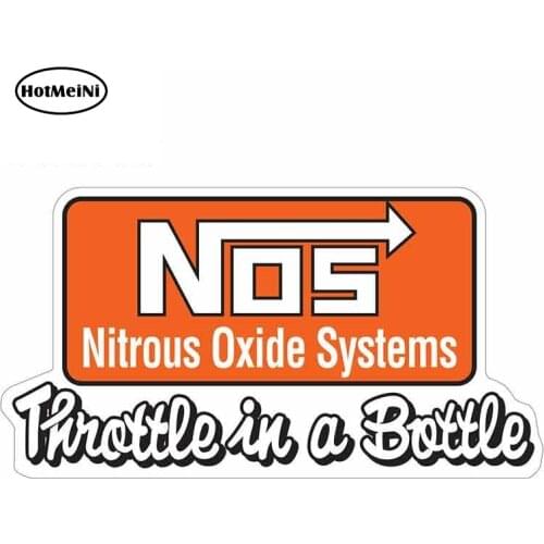 HotMeiNi 13cm x 7.2cm for NOS Sign Car Stickers Vinyl JDM Bumper Trunk Truck Graphics Windshield Bumper Windows Accessories