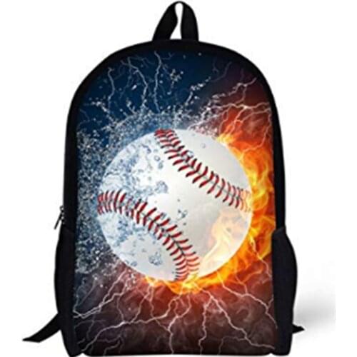 INJERSDESIGNS Fashion Ice Fire Ball Printing Backpack For Women Men Travel Backpacks Teenager Kids Sport School Bags Mochila