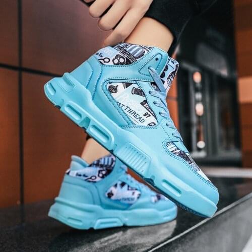 Men Casual Shoes New Lace-up Trend High top Outdoor Fitness Shoes Men Fashion Sneakers Classic Damping Shoes Men Vulcanize Shoes