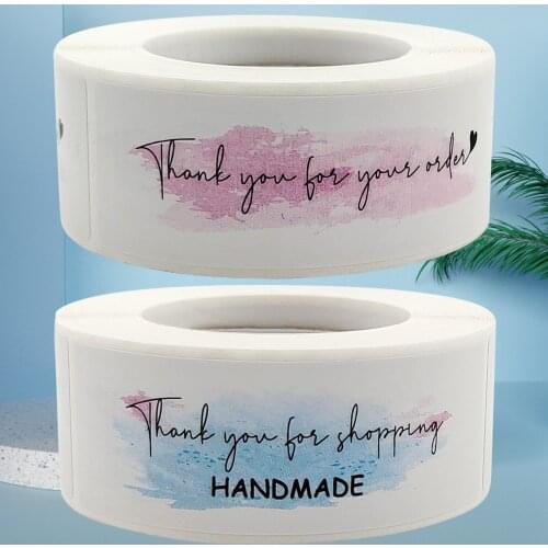 Thank You for Your Order Shopping Handmad Stickers 3*1inch Labels Small Business Decor Envelopes Sealing Stationery Bakeries