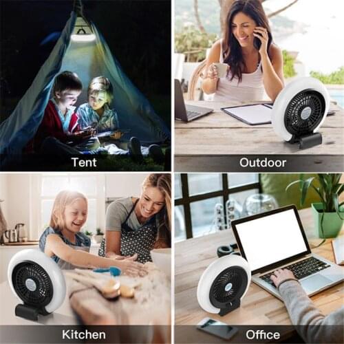 Strange New Supply Creative Outdoor Camping Lamp Rechargeable Camping Portable Fan Tent New Camping Fan Lamp
