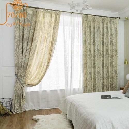 New Modern Curtains for Living Dining Room Bedroom Simple Polyester Cotton Printed Fabric Curtain Finished Product Customization