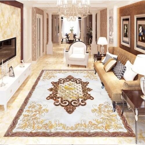 Beibehang Wallpaper for kitchen custom rich auspicious European stone parquet panel 3D floor wallpaper self adhesive wallpaper