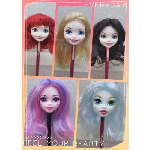 Wig For Doll Toy Head Princess Doll Head Candy Color DIY Toy Wig Children Birthday Gift Black Purple Pink Green Gold 1/6 1/4 Wig