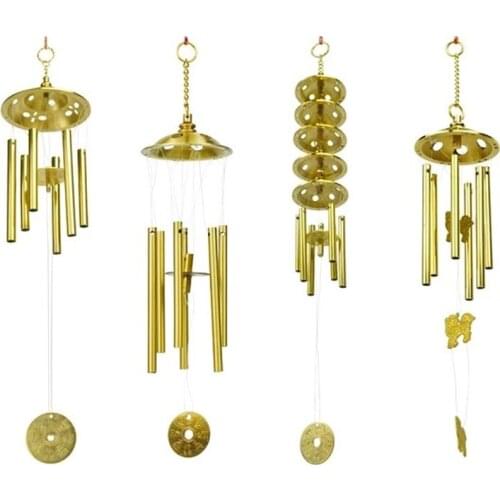 Pure Copper Wind Chime Pendant Five-layer Copper Bell Unicorn Six-tube Wind Chime Bell Adjustment Home Feng Shui Pendant