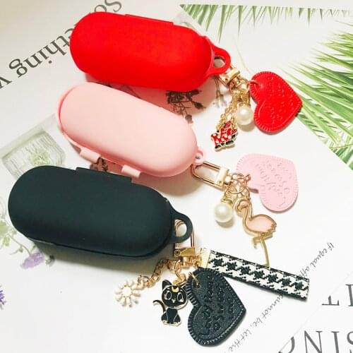 Luxury flower keyring case for Huawei Freebuds Lite Case cute cartoon keychain headphone cover For Huawei FreeBuds enjoy case