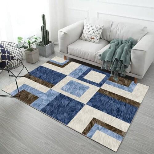Nordic Living Room Area Carpet Children Crawling Play Bedroom Coffee Table Sofa Bedside Carpet Interior Geometric Floor Mats