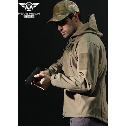 Soldier Soft Shell Mens Warm Fleece Jacket Outdoor Climbing Coat Camping Hooded Military Clothing Camouflage Forest Survive