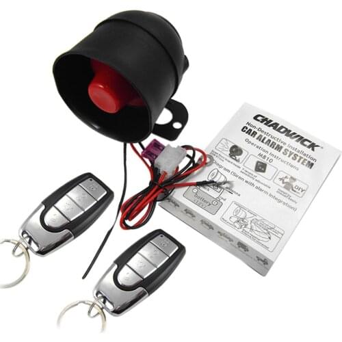 Universal Car Alarm Security System Anti-Theft Burglar w/ 2 Remote Control