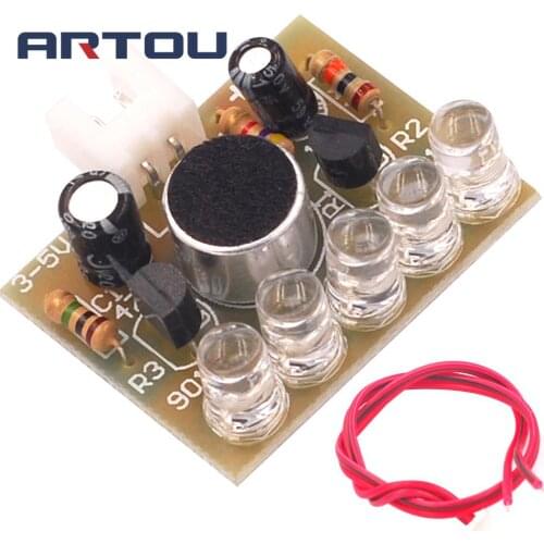 Electronic Funny Kits Voice Control LED Melody Light DIY Kits Production Suite Small Electronic Learning Electronic Kits