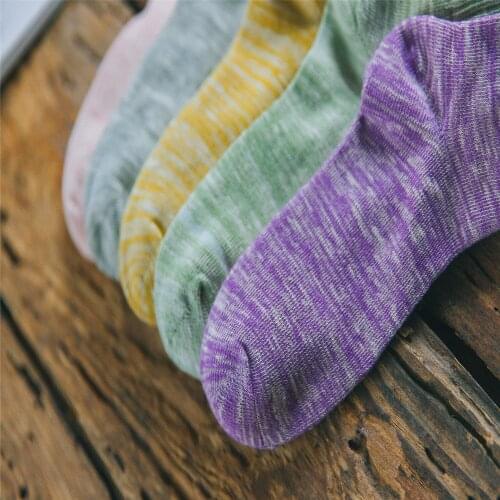 Ladies, new tube socks for autumn and winter .All cotton bamboo yarn thick striped socks, thick needle high help socks 706