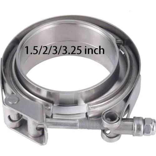 1.5/2/3/3.25 inch Stainless Steel Quick Release V Band Clamp With Male Female Flange Exhaust Pipe Clamp