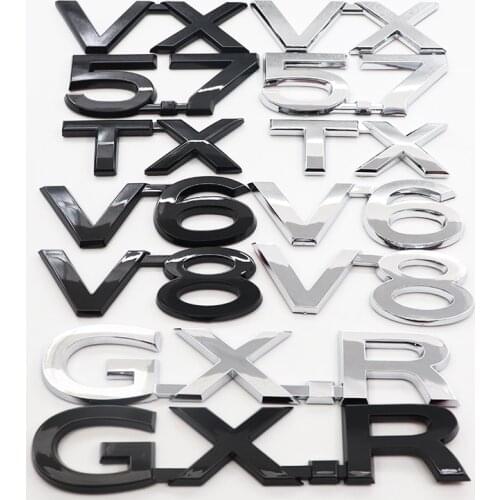 1pcs ABS CRUISER GXR TX VX V6 V8 5.7 3D Car logo letter sticker Rear tail door trunk sticker car rear sticker Decal Accessories