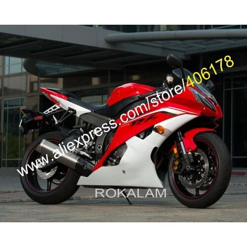 For Yamaha YZF R6 YZF-R6 YZF YZFR6 2008 2009 2010 2011 2014 2015 2016 YZF600 Red White Fairing Kit (Injection Molding)