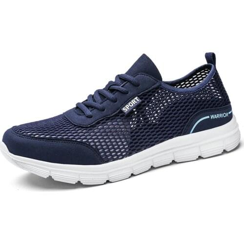 Newbeads Mens Running Male Sneakers Summer Sports Leisure Breathable Hole Outdoor Mesh Hollow Comfortable Light Footwear