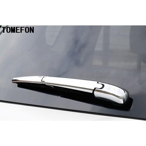 TOMEFON For Toyota RAV4 2016 Chrome 3pcs Exterior Rear Tail Rain Wiper Cover Molding Trim Decoration Protectors Garnish