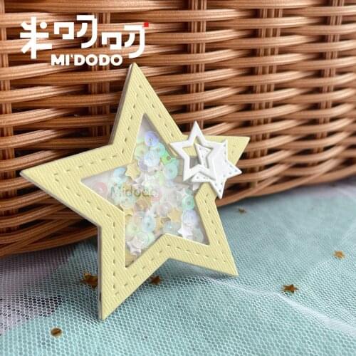 Star Window Shaker Metal Cutting Dies 2021 For Scrapbooking DIY Paper/photo Cards Midodo New Design Dies