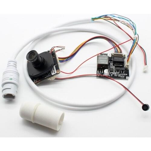 POE module + HD IP CCTV Camera module Network 4MP Audio Security IPC board H.265 ONVIF + POE cable