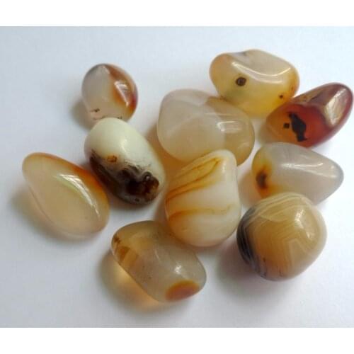 Natural Dendrtic Agat e Carnelian Tumbled Stone Polished Crystal Healing Chakra Tumble Stone Bead Approx 20mm 10pcs/lot