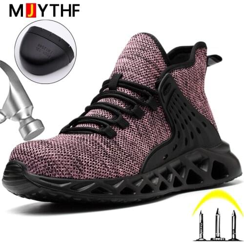 2022 New Safety Shoes Man Large Size 49 Work Shoes Sneakers Steel Toe Shoes Men Boots Puncture-Proof Industrial Shoes Work Boots