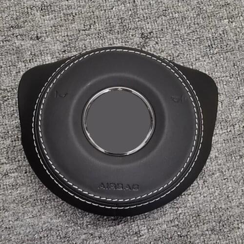 Custom For Benz 2015-2018 E GLA A B C Class Steering wheel Horn Cover Cap With Alcantara /Emblem