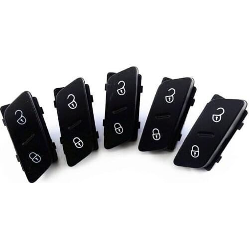 Qty5 LHD Driver Side Central Door Locking Switch Button For VW Passat Jetta Tiguan Rabbit Seat 2.0L 1K0 962 125B 1K0 962 125BREH