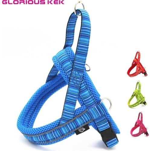 CLEARANCE SALE Dog Harness Reflective Mesh Padded Pet Harness Vest with Handle Adjustable Stripe Harness for Medium Large Dog