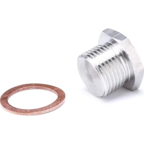 304 Stainless Steel O2 Oxygen Sensor Plug M18 X 1.5 Thread Fit For American European Japanese Cars and Trucks