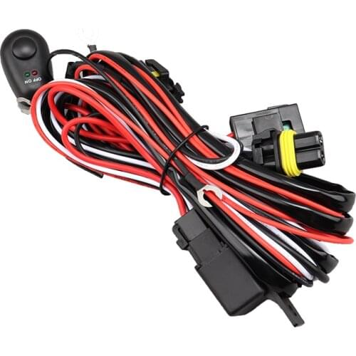 Led Fog Light H11 H8 H9 Wiring Harness Socket Wire Connector with Switch for Off-road Fog Lamp DRL Work Driving Lights