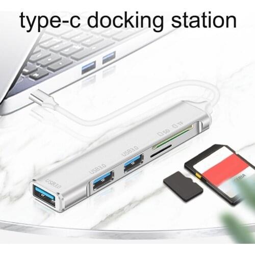 Type-C Cable Hub 5-in-1 USB 3.0 Ports Expansion Dock Mobile Phone Notebook Connect Mous Keyboard U Disk Eat, Type-c To Usb3.0 Hu