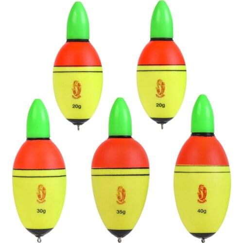 5PCS Electronic Smart Fishing Led Light Float for Fish Lure Luminous Alarm Night Fishing Floats 20g-40g Saltwater Sea Rock Tackl