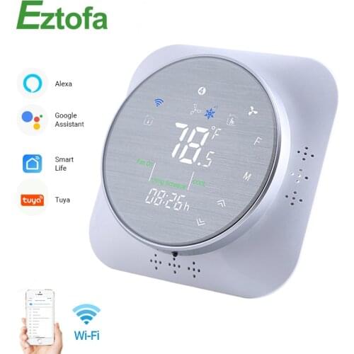 WiFi Smart Heat Pump 24V Thermostat Temperature Controller Smart Life/Tuya APP Remote Control,Works with Alexa Google Home