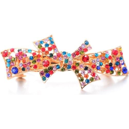 Crystal Butterfly Advanced Buckle Barrettes Fashion Hair Jewelry Great Rhinestone Flowers Hair Clips Wedding Hair Accessories