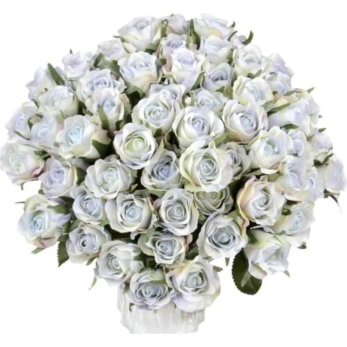 12pcs High Quality Artificial Silk Rose Flower Bouquet For Wedding Home Party Decoration Bride Holding Flowers Table Decoration