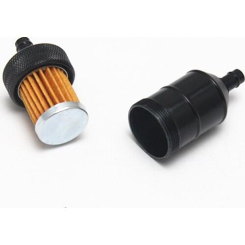 2Pcs 8mm Anodized Alloy Motorbike Motorcycle Billet Inline Fuel Gas Filter