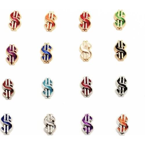 20Pcs/Lot Mixed Color Bird US Dollar Floating Charms Hand-made DIY for Glass Lockets