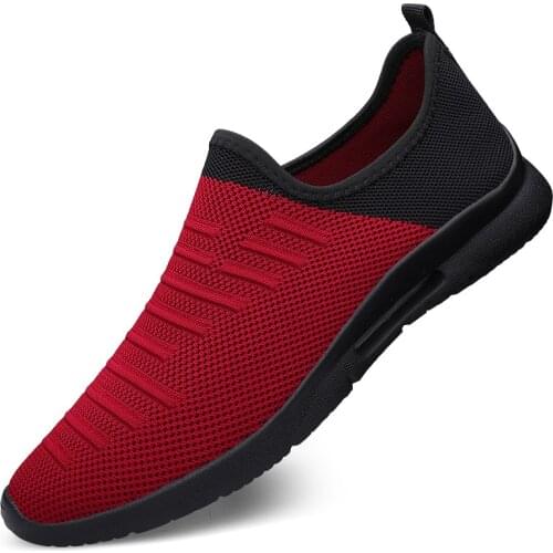 2021 Mens Casual Shoes Men Slip-On Sock Sneakers Lac-Up Flats Breathable Light Leisue Walking Jogging Running Tenis Shoes