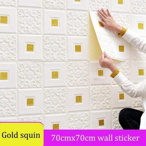3D tile stone wallSelf Adhesive sticker foamwallpaper wall ceiling decoration TV background decor home bedroom decor wall panel