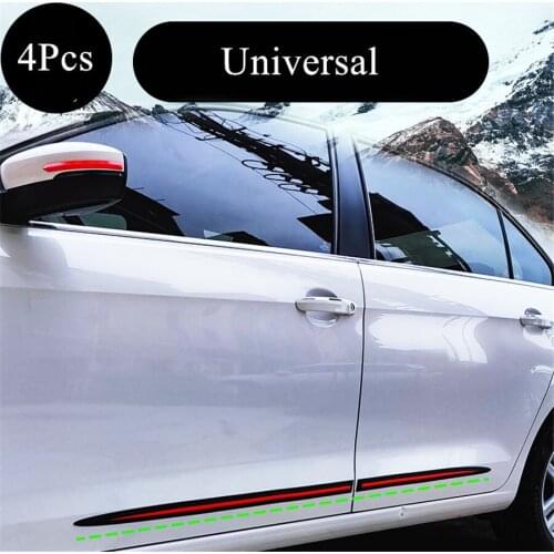 4Pcs Side Skirt Door Side Line Sill Garnish Body Molding Trim Cover for Universal A Style