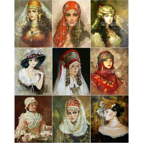 5D DIY diamond embroidery woman diamond painting Cross Stitch people full square Rhinestone mosaic decoration gift