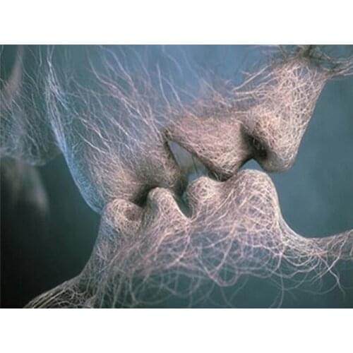 LUOVIZEM 5D Diamond Painting Aestheticism Angels Kiss Embroidery Full Square/Round Drill Personality Home Decor Painting