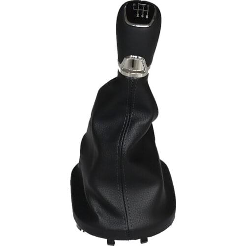 5/6 speed Leather Car Shift Gear Knob Lever Gaitor Boot Cover For VW Touran 1T Gp Caddy III 2K 2010-2016