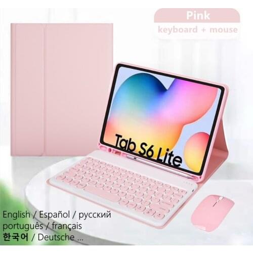 Keyboard Case Funda for Tablet Samsung Galaxy Tab S6 Lite SM-P610 P615 Wireless Bluetooth Keyboard Cover for Tab S6 Lite Coque