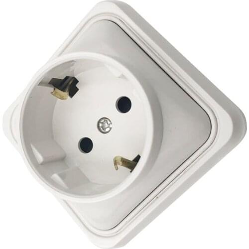 EU Wall Socket Panel 16A 250V Surface mounted Power Socket Outlet Panel Plate Wall Charger Dock Socket