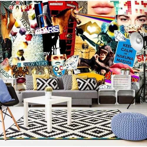 Wall Mural XXL - Scraps of Modernity - 500x280 cm