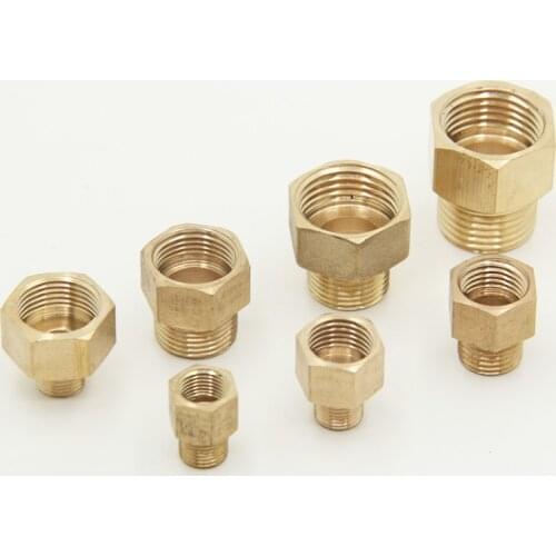 1pcs 1 / 8 ", 1 / 4", 3 / 8 ", 1 / 2", 3 / 4 "and" BSP Male Female Brass Pipe Joint, Fish Tank